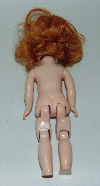 Vintage GINNY DOLL Molded Lash BENT KNEE Walker RED HAIR Tagged 4
