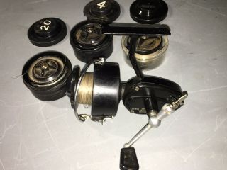 Garcia Mitchell 300 Spinning Reel With 3 Spare Spools.  In Good Order.