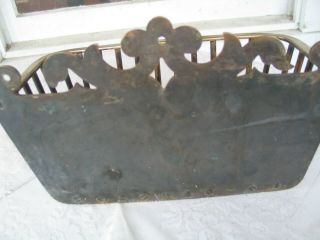 ANTIQUE DECORATIVE HEAVY SOLID BRASS WALL MOUNT MAIL BASKET 5