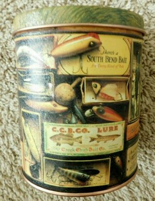 Rare ?? None On Ebay Bass Pro Shops Tin Canister - - - In Shape