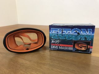 Vtg Elton Marine Dive Mask Endorsed By Mark Spitz No.  623 70s Orange