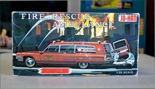 Vintage Johan Gc - 500 1/25 Cadillac Fire Rescue Ambulance Model Kit