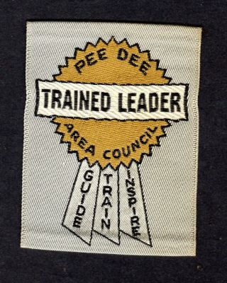Bsa Boy Scout Patch Pee Dee Area Council Trained Leader