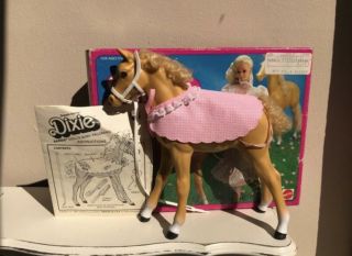 Vintage Mattel Barbie Dream Horse Dixie Baby Palomino Foal 1983 Very Good Shape