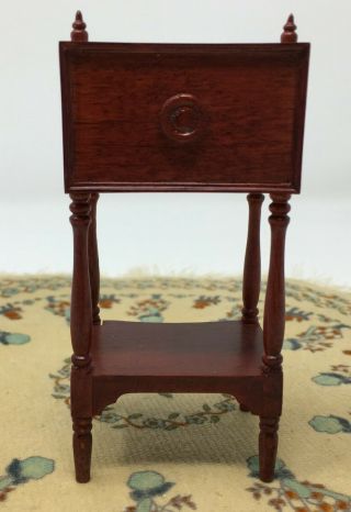 VTG Artisan Dollhouse Red Wood Writing Secretary Desk Made In Germany Furniture 6