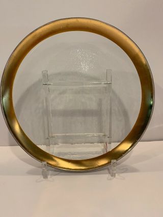 (1) 1992 Signed Annie Glass Roman Antique 24kt Gold Dinner/charger Plate - 2 Avail