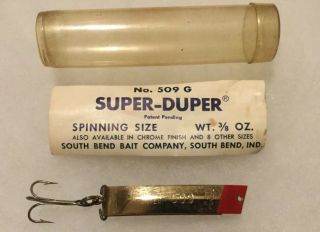 Vintage South Bend Duper 509 G 3/8 Oz Shiny Copper And Red