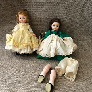 2 Vintage Alexander - Kins Dolls,  Amy And Beth,  8 Inch,  No Boxes