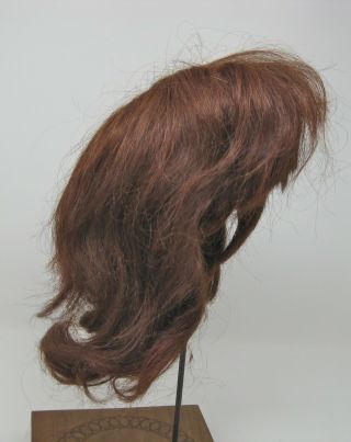 Antique Human Hair Doll Wig Auburn 4 Lrg Antique Doll Sz 17 Medium Length Bangs