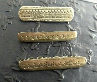 Three Vintage Or Antique 8 Hole Necklace Spacer Bars,  Middle Eastern