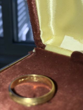 Antique Vintage 14 K Gold Filled Wedding Band Ring Size 8 3