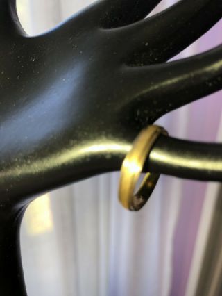 Antique Vintage 14 K Gold Filled Wedding Band Ring Size 8 7