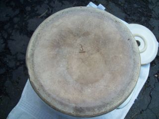 Antique 3 Gallon Butter Crock Churn w/lid Louisville Pottery Indian Head Mark 3