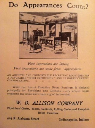 Antique W.  D.  Allison Co.  Medical,  Doctor,  Optometrist,  Dental Cabinet 7