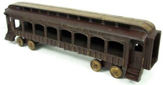 Ideal Antique Cast Iron Train Nyc Coach Car 1899 Extra - Large