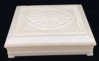 Vintage/antique Celluloid Jewelry Box/watch Case,  The Dubois Company,  White