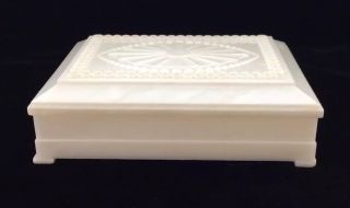 Vintage/Antique Celluloid Jewelry Box/Watch Case,  THE DUBOIS COMPANY,  White 2