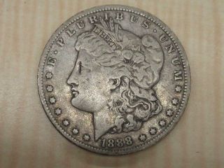 Antique 1888 Us Silver Morgan Dollar Circulated Coin Orleans