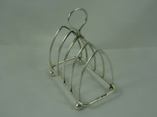 Art Deco Solid Silver Toast Rack,  1927,  74gm