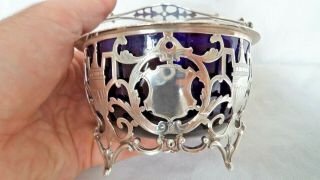 Large Antique 1915 Neo - Classical Sterling / Solid Silver Sugar Bowl / Basket