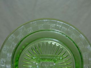 Vtg Antique Green Uranium Vaseline Depression Glass Ashtray & Match Book Holder 5