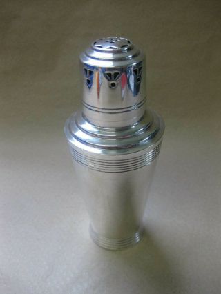 Keith Murray for Mappin & Webb Art Deco Silver Plated Sugar Caster / Dredger 5