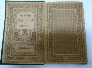 1842 Antique Shakespeare Hardcover Book Set 10 Volumes German Language 4