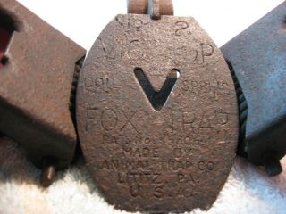 Two 2 Victor Fox Trap 1938 not newhouse antique vintage trap 2