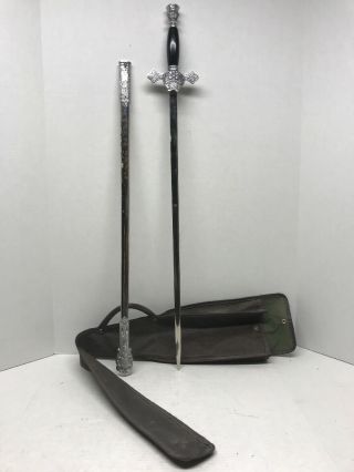 Lynch & Kelly Knights Of Columbus Sword Scabbard And Case Fraternal Ceremonial