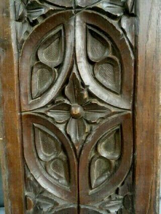 DEEP CARVED 18TH / 19TH CENTURY OAK CARVED GOTHIC TRACERY PANEL 2