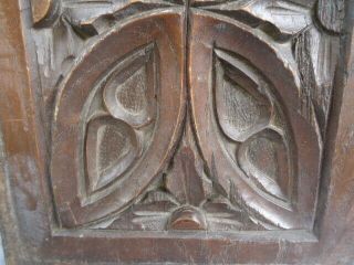 DEEP CARVED 18TH / 19TH CENTURY OAK CARVED GOTHIC TRACERY PANEL 4