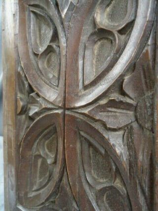 DEEP CARVED 18TH / 19TH CENTURY OAK CARVED GOTHIC TRACERY PANEL 7