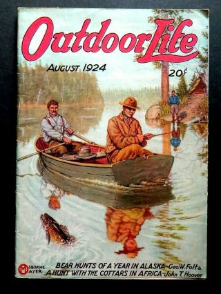 Outdoor Life - August 1924 (ex, ) / Vintage 1920 