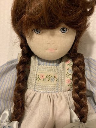 Vintage Doll By Pauline - Bjonness Jacobsen Cloth Doll Brown Hair Eyes 24 