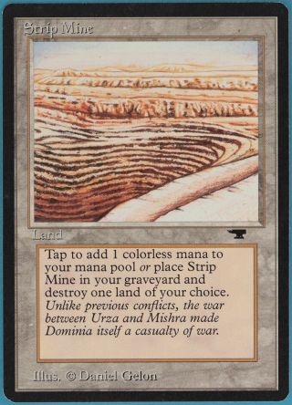 Strip Mine (b Uneven) Antiquities Spld Land Uncommon Magic Card (36333) Abugames