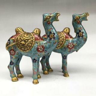 An Ancient Chinese Cloisonne Statue Carved By Hand From A Camel