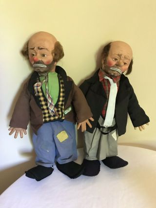 Two Vintage1950s Emmett Kelly Willie The Clown/weary Willie Collectibles,  20 "