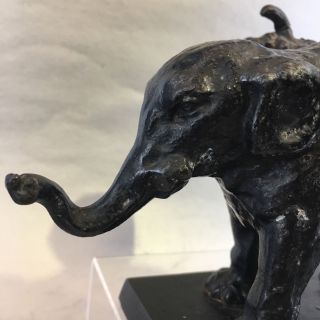 Antique Victorian Elephant Figural Cast Iron Incense Burner Holder Figure 7