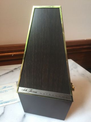Vintage SETH THOMAS Wind Up Metronome De Maelzel - Made in U.  S.  A. 6