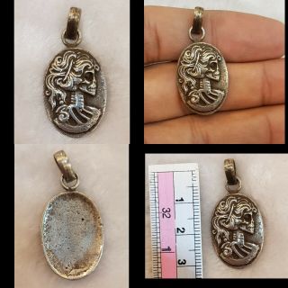 Wonderful Old Greek / Roman 1st Century Queen Ancient Unique Silver Rare Pendant