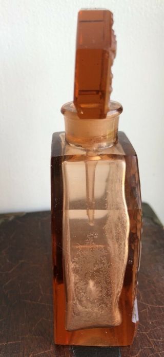 Antique Art Deco Czech Glass Figural Nude Perfume Bottle Hoffman? 4