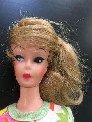 Vintage Clone Swirl Barbie Blonde U Stamped On Head Straight Leg