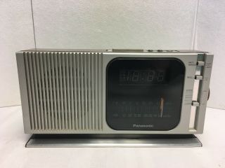 Panasonic Rc - 205 Clock Radio Rd - 9849 Faux Wood Mid Century Great