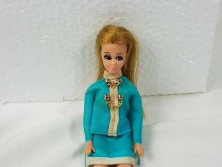 Topper Dawn Doll Vintage 1970 Blonde With Blue Outfit Mod Cute
