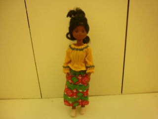 Vintage 1973 Sunshine Happy Family African American Doll Legs Bend