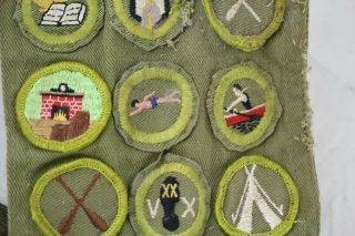 Vintage Boy Scout Sash With Merit Badges Patch Patches BSA (a 5