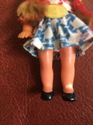 Vintage Miniature Plastic Doll Sleepy Eyes 3” Made In Western Germany Jointed 3