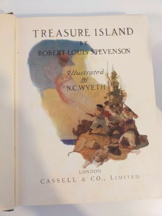 Antique Treasure Island Book By Robert Louis Stevenson Publsished Cassel. 7