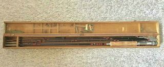 Vintage Bamboo Sakura Fishing Rod / Pole (with Case & Lures)