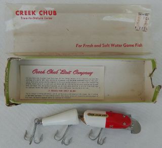 Vintage Creek Chub Jointed Pikie Wooden Fishing Lure No.  5502